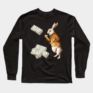 time is money rabbit and money Long Sleeve T-Shirt